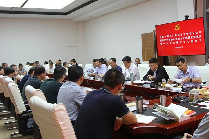 云煤（esball世博）集团党委理论学习中心组开展学习贯彻习近平新时代中国特色社会主义头脑主题教育第一次集中学习