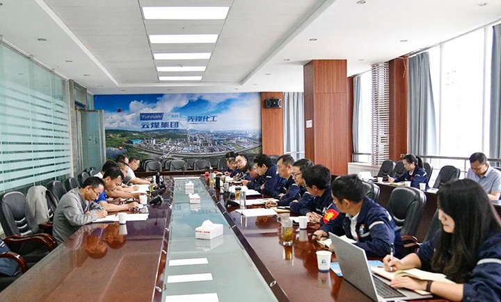 【主题教育】云煤（esball世博）集团党委委员、副总司理缪和星一行到先锋化工公司开展生产谋划调研