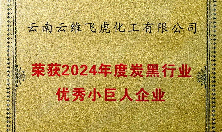 声誉加冕，，，，，，未来可期！云维飞虎公司荣膺“中国炭黑行业优异小巨人”